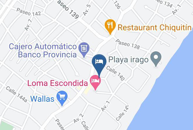 Villa Gesell - Hosteria Costa Azul Maps