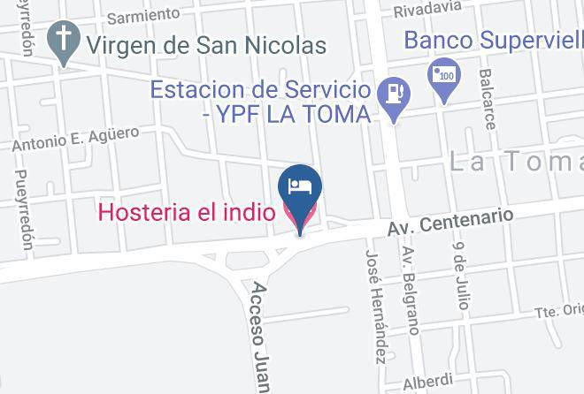 Coronel Pringles Department - Hosteria El Indio Maps