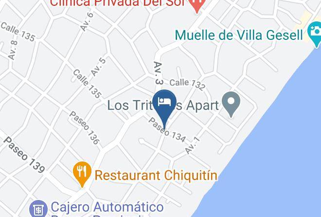 Villa Gesell - Hosteria El Vagabonde Maps