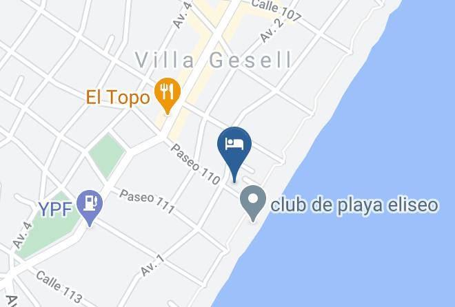 Villa Gesell - Hosteria Huentala Maps