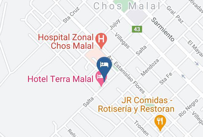 Chos Malal - Hosteria La Farfalla Maps