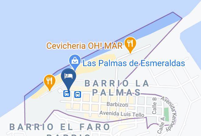 Esmeraldas - Hotel Las Palmas Maps