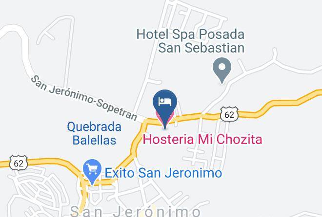 San Jeronimo - Hosteria Mi Chozita Maps