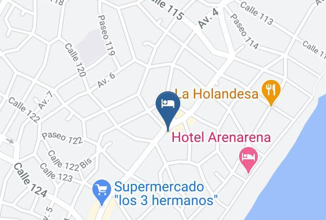 Villa Gesell - Hosteria Oasis Maps