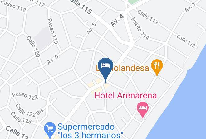 Villa Gesell - Hosteria Olimpo Maps