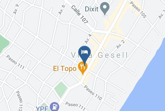 Villa Gesell - Hosteria Robert Maps