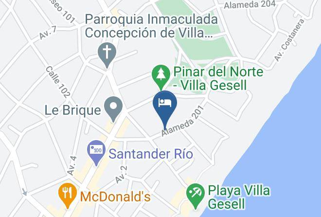 Villa Gesell - Hosteria Sajonia Maps