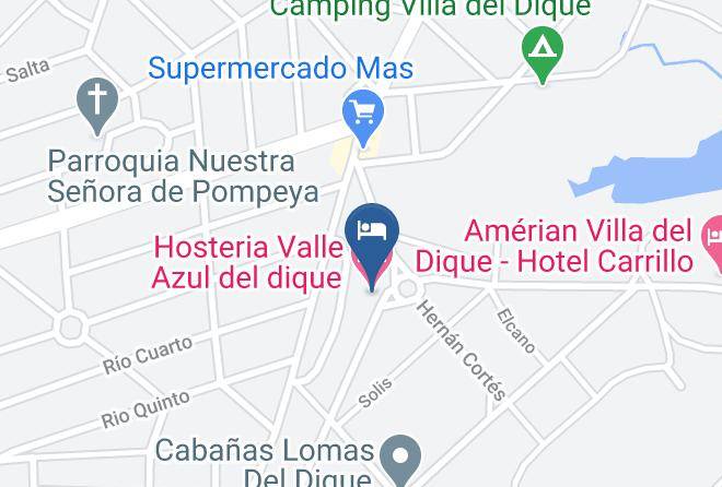 Calamuchita Department - Hosteria Valle Azul Del Dique Maps