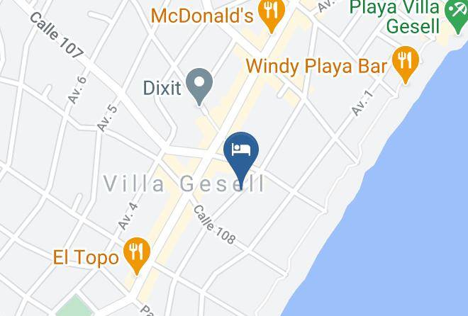 Villa Gesell - Hosteria Zodiaco Maps