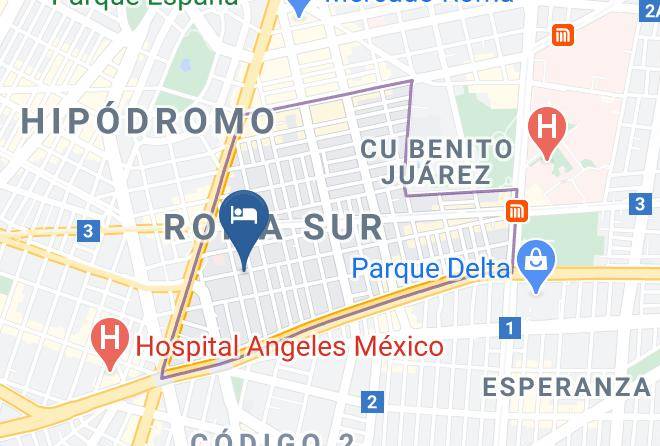 Cuauhtemoc - Hosting The 222 Mexcity Hotel Maps