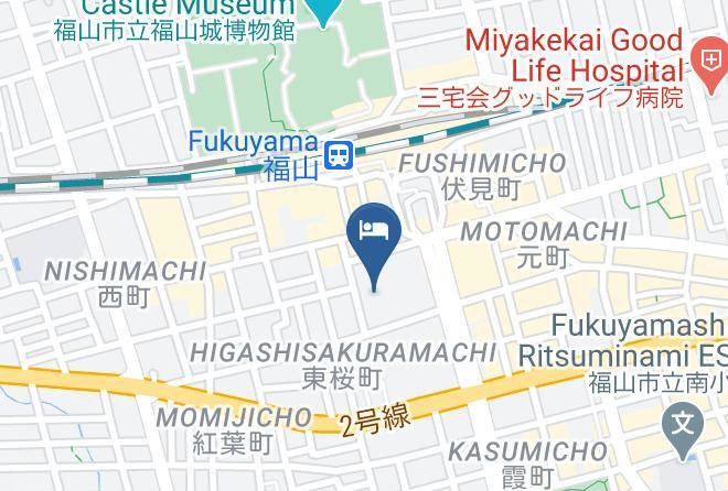 Fukuyama City - Hotel 1 2 3 Fukuyama Maps