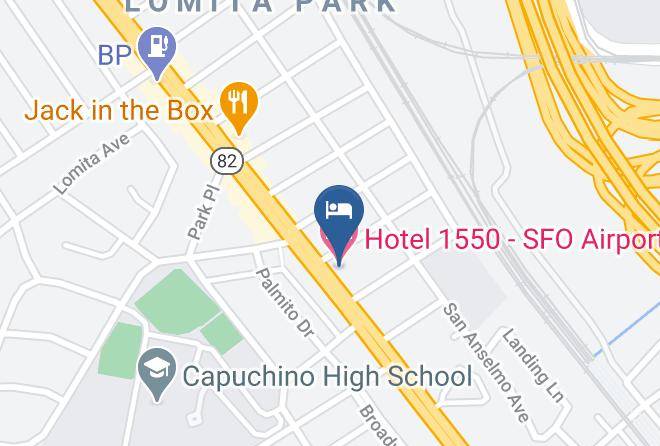 San Mateo - Hotel 1550 Sfo Airport Maps