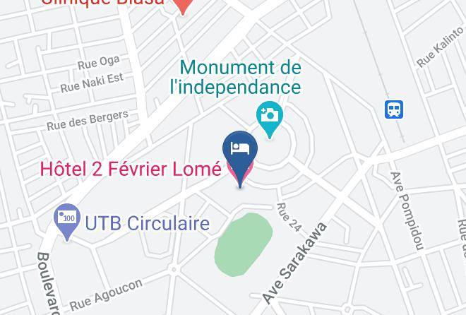Golfe - Hotel 2 Fevrier Lome Maps