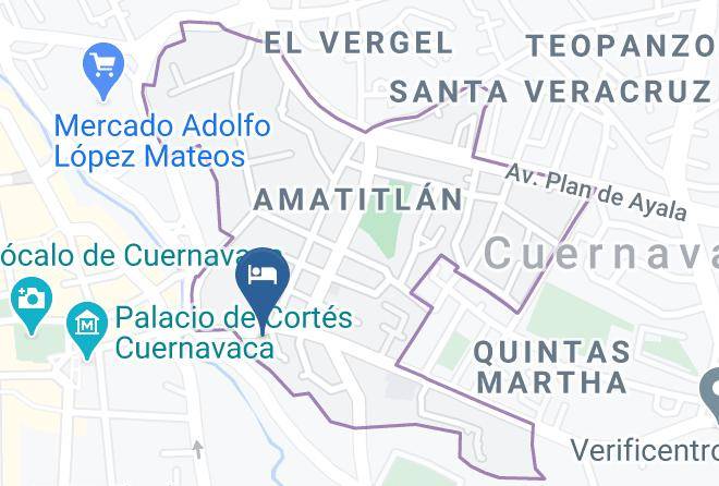 Cuernavaca - Hotel 20 De Julio Maps