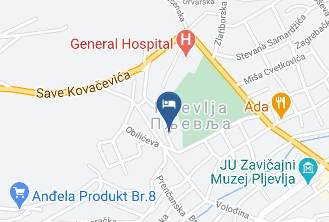 Pljevlja - Hotel 24 Jul Maps