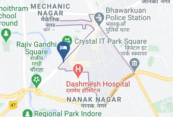 Indore - Hotel 25 Hours Maps