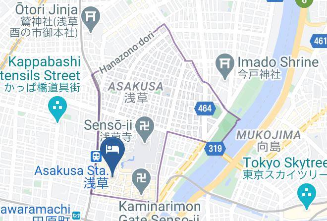 Taito Ward - Hotel 3000 Asakusa Honten Maps