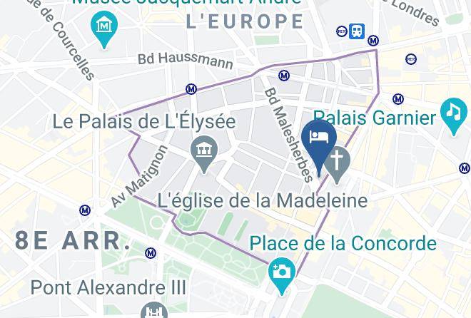 Paris - Hotel 5 Etoiles Fauchon Paris 8eme Maps
