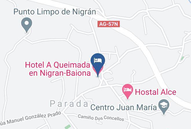 Pontevedra - Hotel A Queimada En Nigran Baiona Maps