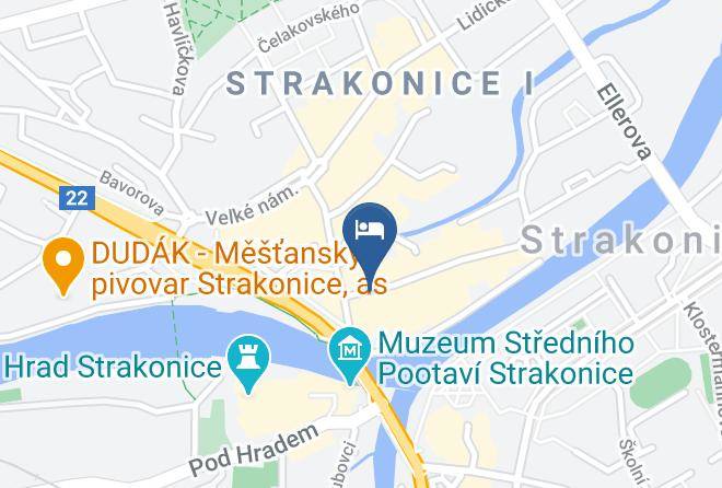Strakonice - Hotel A Restaurace Bila Ruze Maps