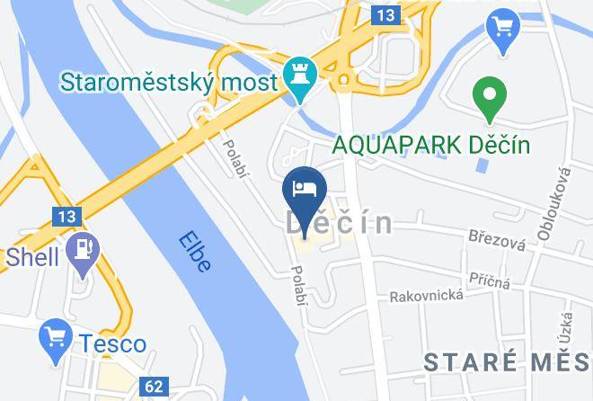 Decin - Hotel A Restaurace Kocanda Maps