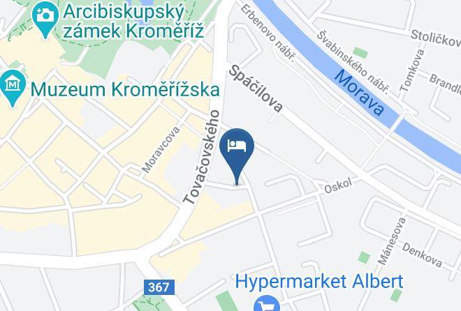Kromeriz - Hotel A Restaurant Octarna Maps