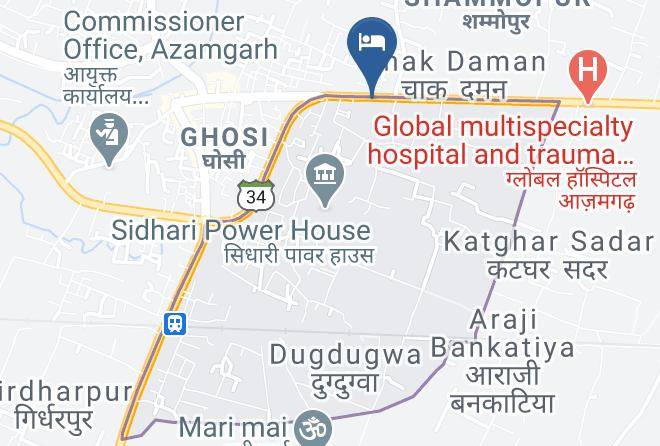 Azamgarh - Hotel Aakash Deep Maps