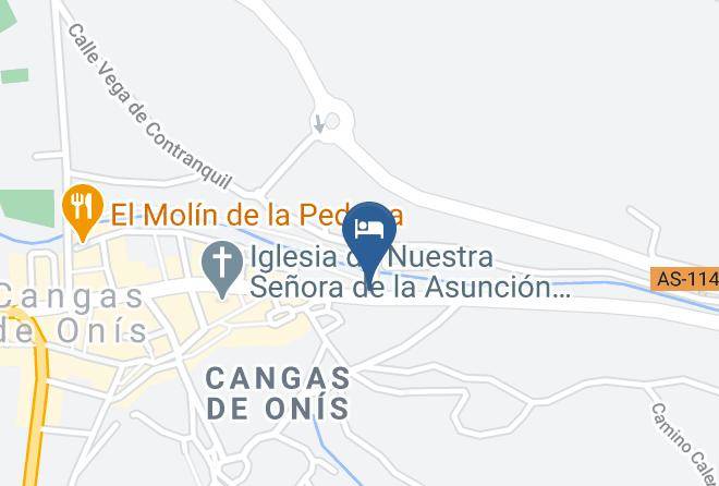 Asturias - Hotel Acebos Cangas Maps