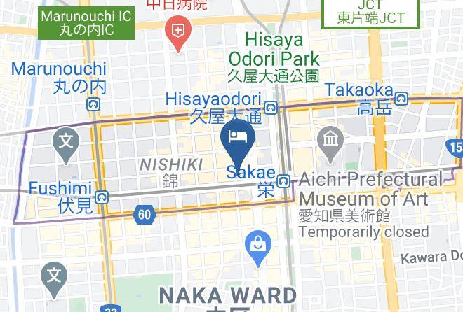 Nagoya City Naka Ward - Hotel Actel Nagoya Nishiki Maps