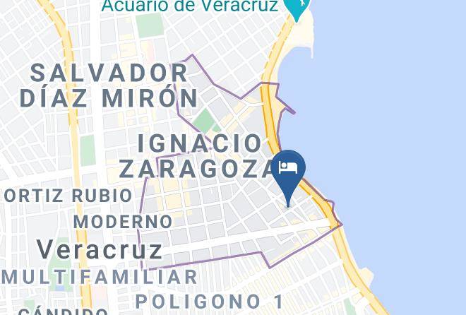 Veracruz Ignacio Zaragoza - Hotel Acuario Maps