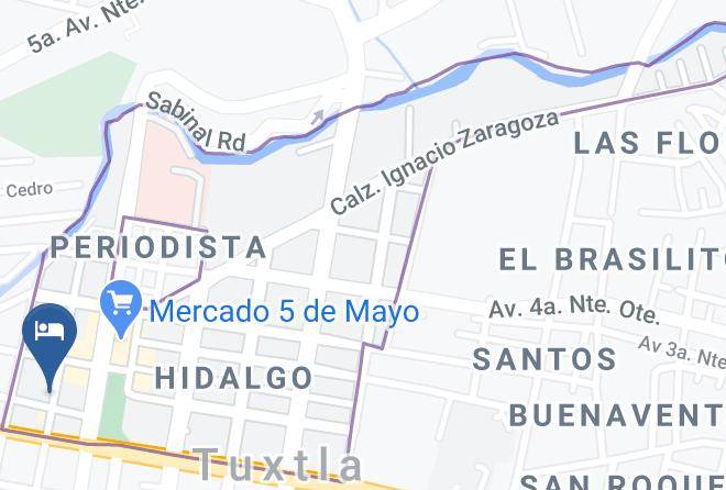 Tuxtla Gutierrez - Hotel Acuario Maps