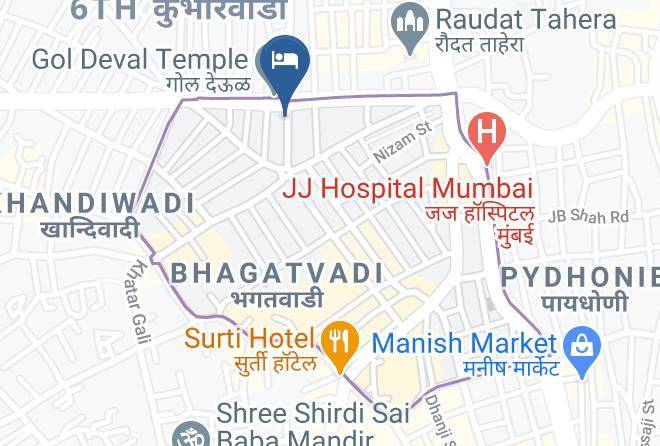 Mumbai - Hotel Adarsh Mahal Maps