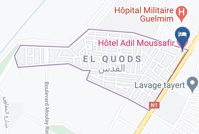 Guelmim - Hotel Adil Moussafir Maps