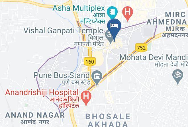 Ahmadnagar - Hotel Aditya Maps
