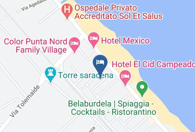 Rimini - Hotel Adria Beach Maps