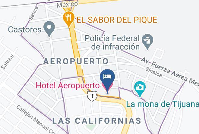 Tijuana - Hotel Aeropuerto Maps