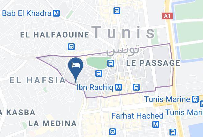 Tunis - Hotel Afef Maps