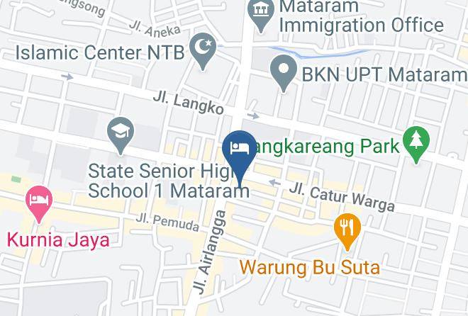 Kota Mataram - Hotel Airlangga Maps