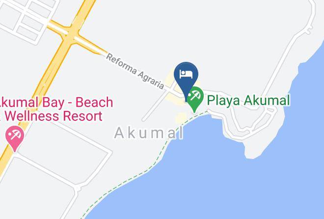Tulum - Hotel Akumal Caribe Maps