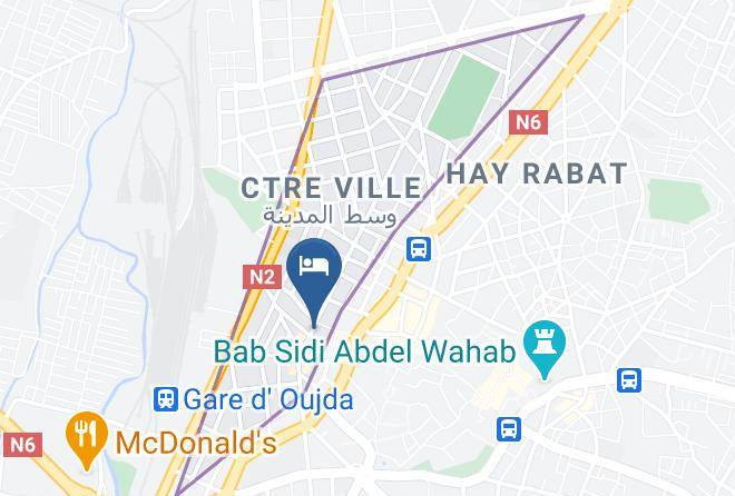 Oujda - Hotel Al Fajr Maps