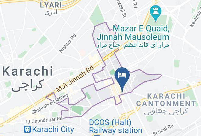 Karachi - Hotel Al Harmain Tower Maps