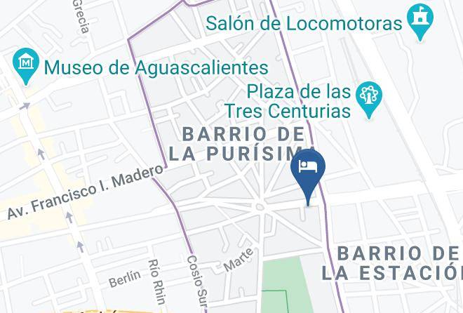 Aguascalientes La Purisima - Hotel Alamo Maps