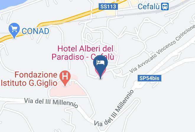 Palermo - Hotel Alberi Del Paradiso Cefalu Maps