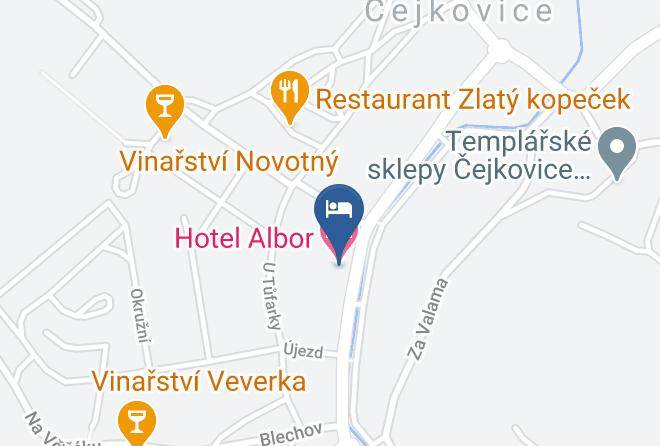 Hodonin - Hotel Albor Maps