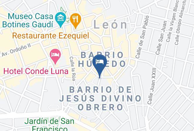 Leon - Hotel Alda Barrio Humedo Maps
