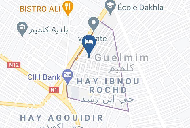 Guelmim - Hotel Aljanoub Maps