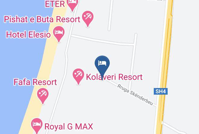 Kavaje - Hotel Vila Aljor Maps
