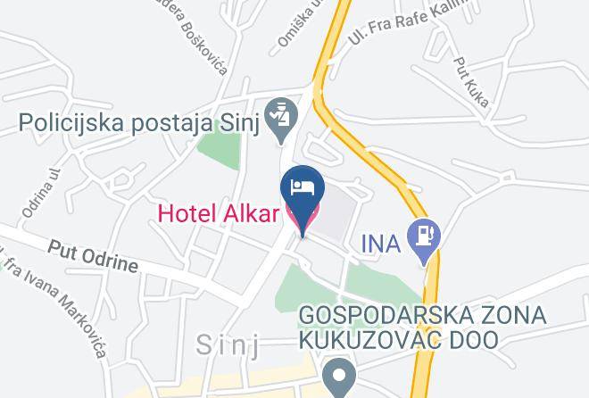 Sinj - Hotel Alkar Maps