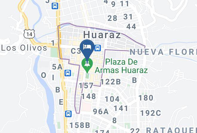 Huaraz - Hotel Alpamayo Center Maps