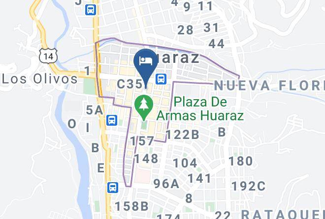 Huaraz - Hotel Alpamayo Comfortable Huaraz Maps